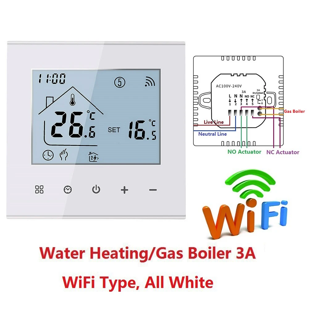 MINCO HEAT M4A Warme Vloer Thermostaat Tuya WiFi 3A 16A Elektrische/Gas Boiler/Water Verwarming Temperatuurregelaar 1PC