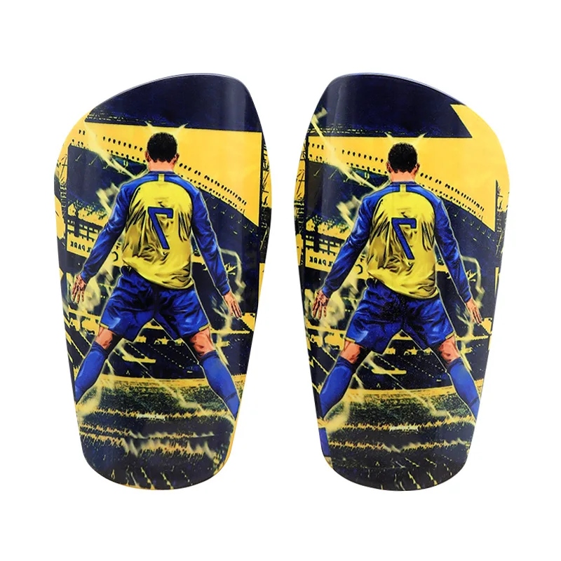 Espinilleras de Fútbol Star Soccer, Leggings de Fútbol Messi No. 10 Ronaldo No. 7 Insertos para Espinilleras