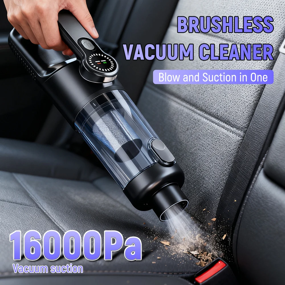 

16000PA Car Vacuum Cleaner Super Strong Suction Wireless Household Vacuum Cleaner Handheld Cleaning Machine for Car Appliance