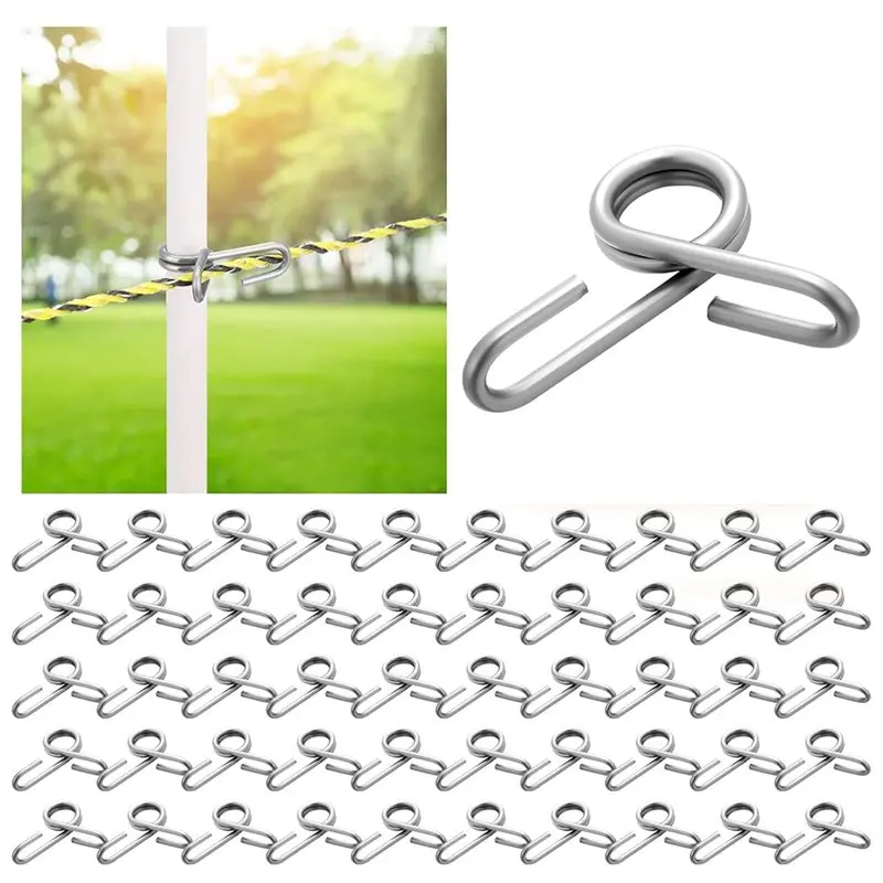 

Зажимы для столбов из стекловолокна LLCS для круглых стержней диаметром 3/8 дюйма, изоляторы-пигтейлы из нержавеющей стали для электрических ограждений, изоляторы для столбов