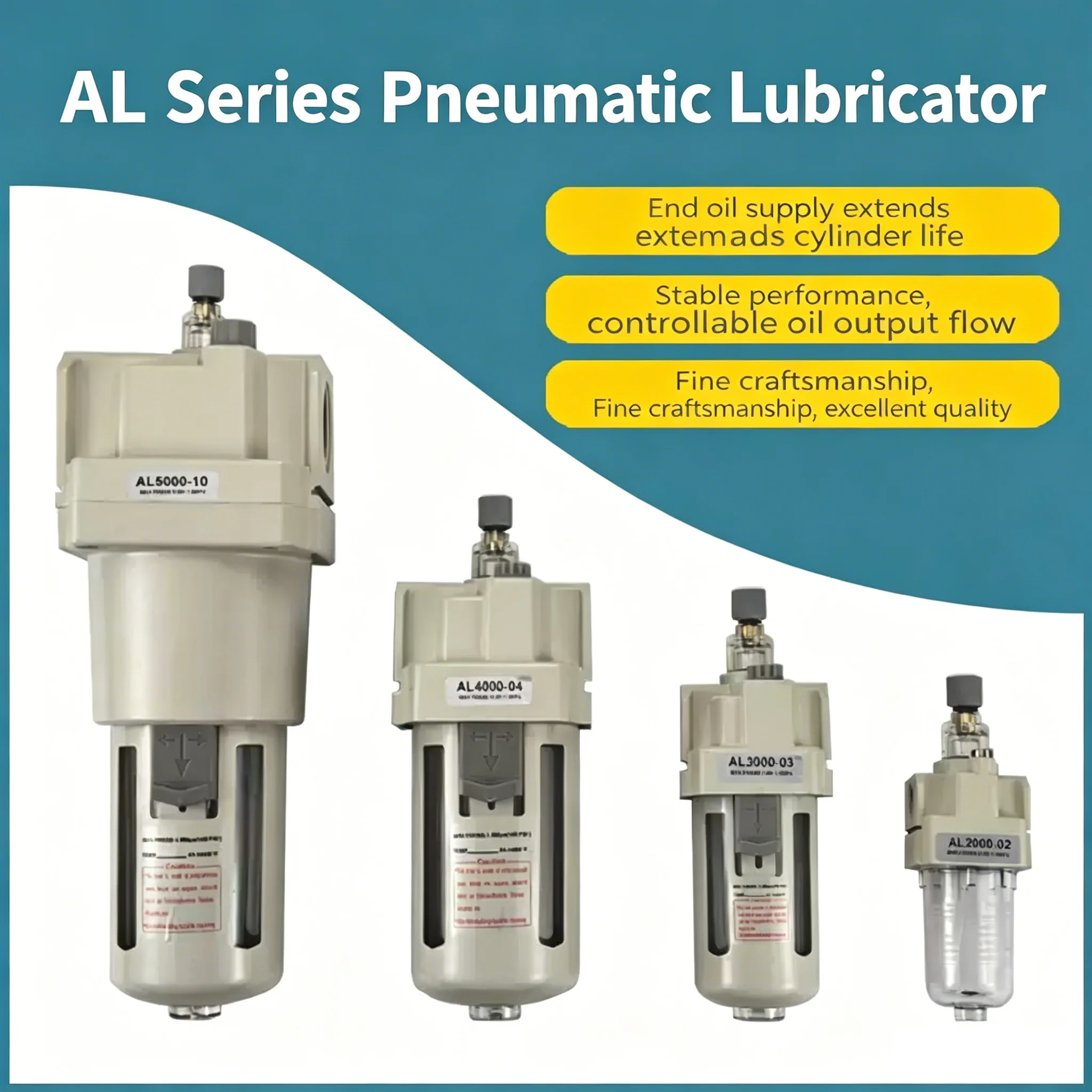 Air AL2000-02, AL3000-03, AL4000-04 Lubricator,A Series Pneumatic Components Model Flow Rate