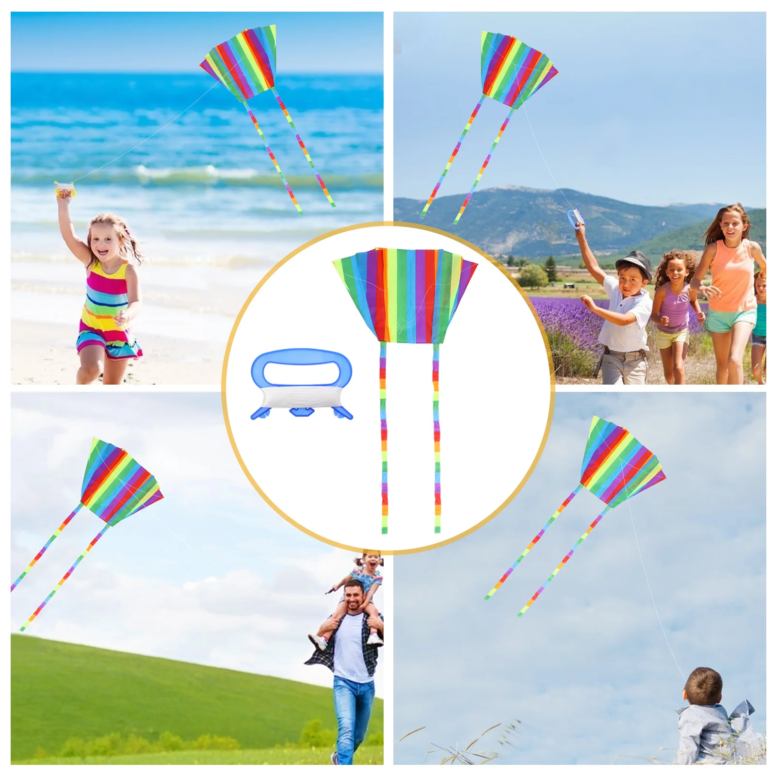 1Set Soft Kites Child Outdoor Kite Easy to Fly Unique Design Creative Interesting Kids Kite Safe Durable Practical