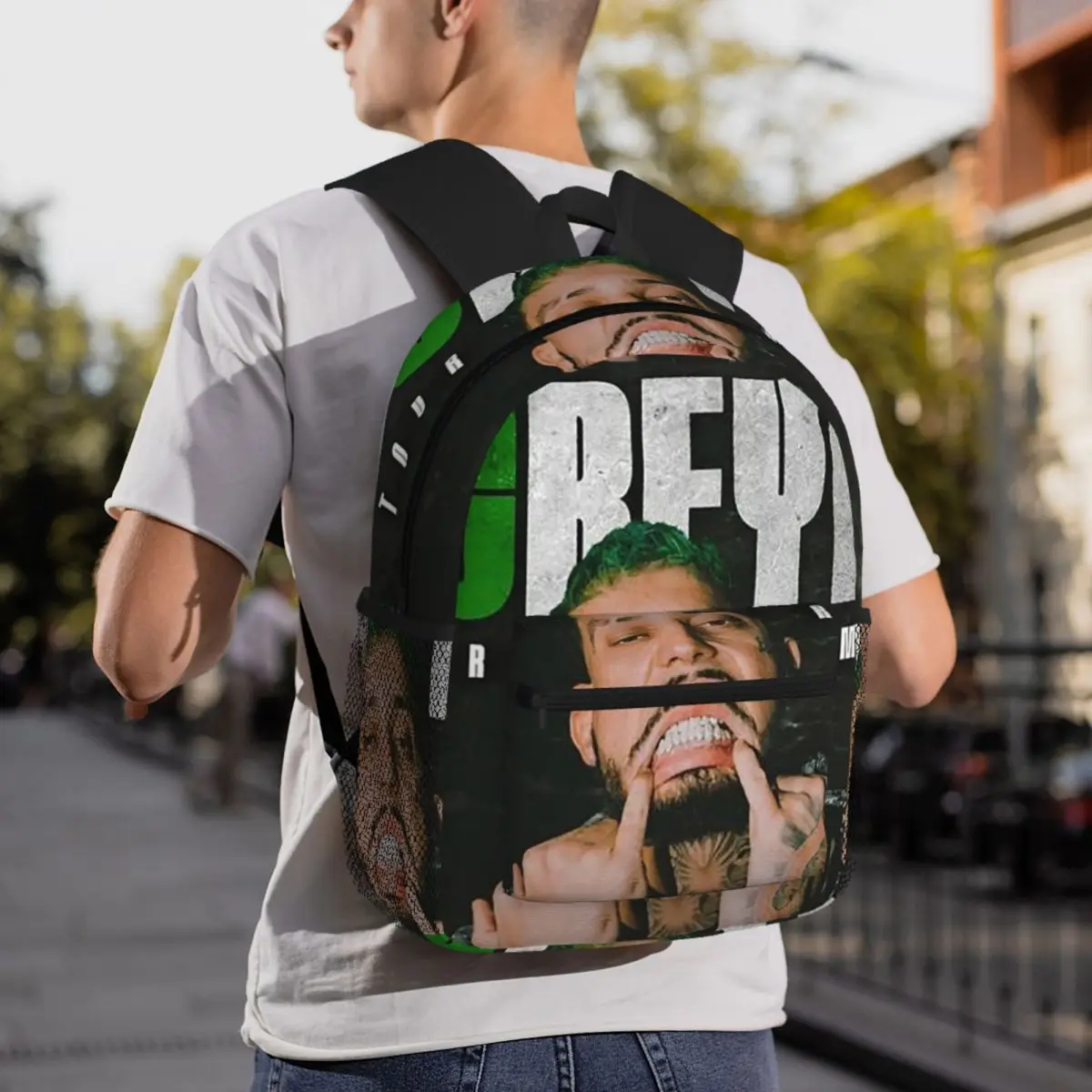 Rapper Jc Reyes Album Tour Graphic Backpack Daypack Large Capacity Children BookBag School Bag Shoulder Bags for Men Women
