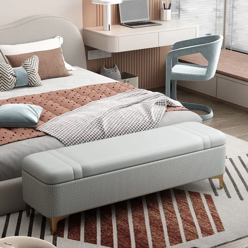 Bed Bed Side Bedroom Long Sofa Stool Storage Stool Shoe Change Home Door Try Shoe Storage
