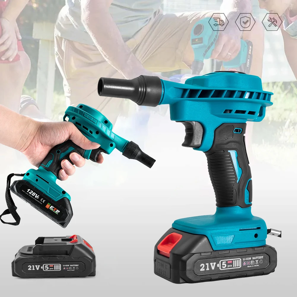 2 IN 1 Cordless Powerful Air Blower Rechargeable Portable Clean Inflator Fan Computer Dust Battery Air Blaster Jet Blower