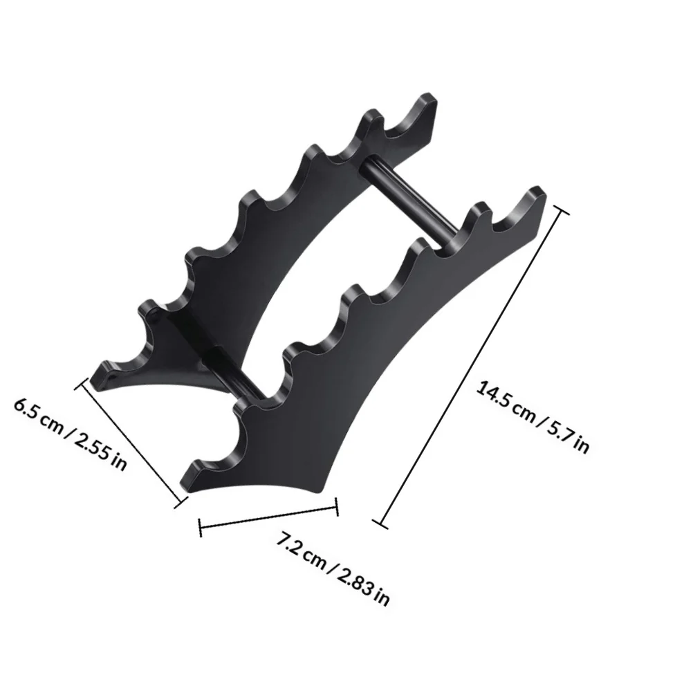 2Pcs Arc-Shaped Acrylic Display Rack for Eyeliner Pencil Lip Gloss Storage Pen Holder Makeup Brush Organizer Retail Shop