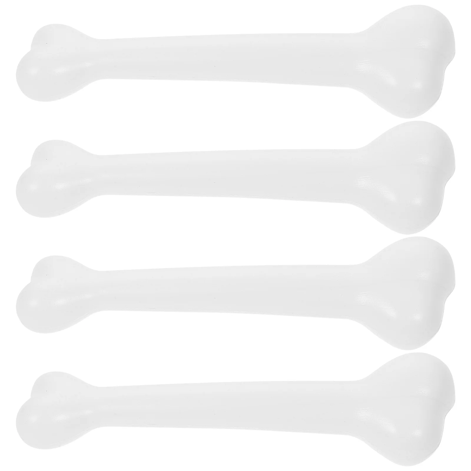 4 Uds. De huesos de plástico humanos simulados para decoraciones para fiestas de Halloween, accesorios de disfraz para niños y adultos, color blanco
