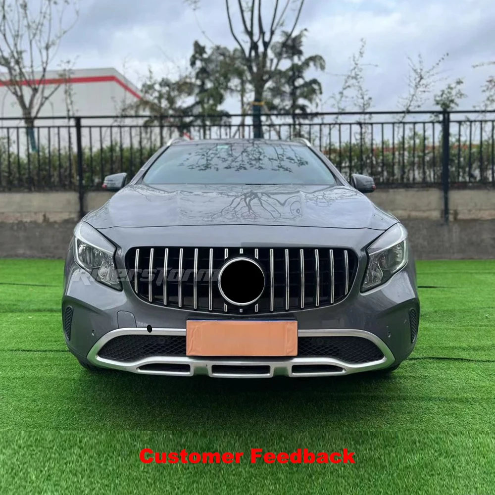 Year 2017 2018 front Mesh Gril W156 GT Grille For GLA Class X156 GT Grill GLA45 Style for mercede GLA180 GLA250 Car grille