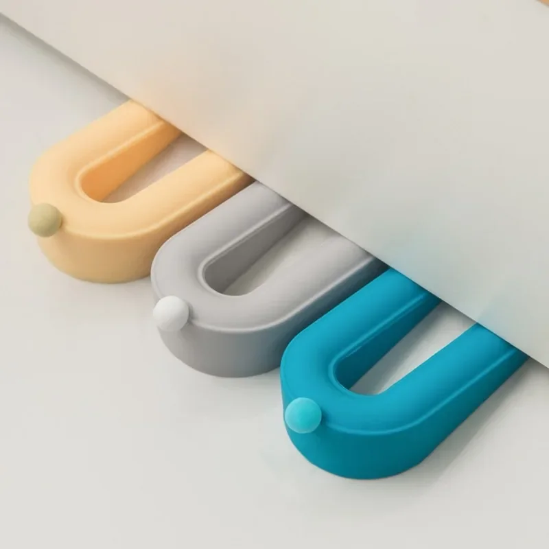 Heavy Duty Removable Silicone Door Stopper Doughnut Shape Anti-collision Windproof Wedge for Carpet Any Floor Surface