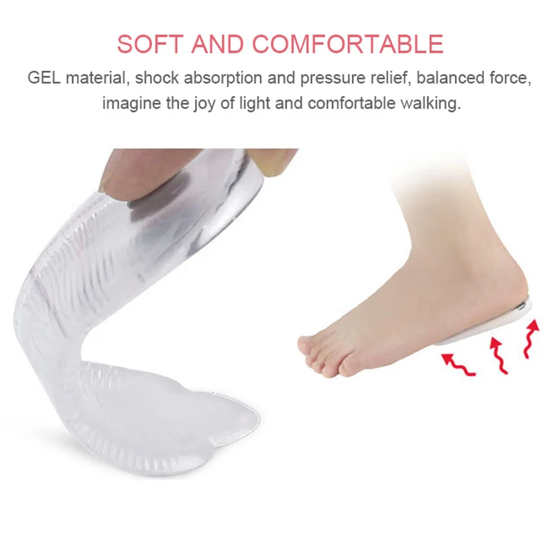 Magnetische orthopädische Silikon-Einlegesohlen für Schuhe, Männer und Frauen, Plantarfasziitis-Entlastung, O/X-Beine, Knie, Varus-Korrektur, Füße, Fersenpolster – Detail 9