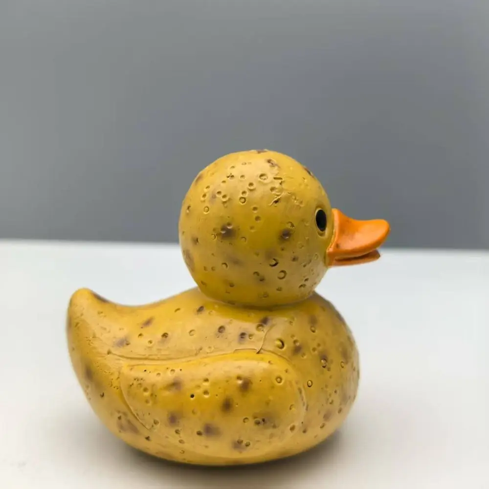 

Micro Landscape Resin Whimsical Vegetable Duck Ornament Cute Cartoon Duck Statue Waterproof Creative Animal Sculpture Gift