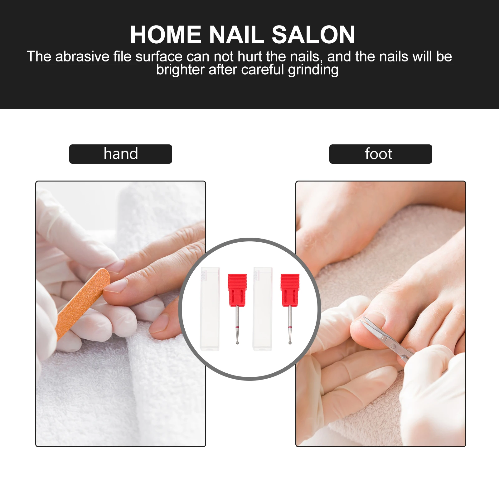 2pcs S หัวเล็บเจาะเล็บ Bits เคล็ดลับไฟล์สําหรับเล็บอะคริลิคเครื่องมือ Cuticle Polisher Grooming อุปกรณ์เสริมเล็บ Art