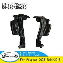 Brand New Front Bonnet Side Frill Seal Window Cover Hood Gasket 9807356480 9807356380 For Peugeot 2008 2014-2018