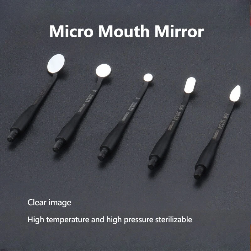 High Quality Dental Micro Mouth Mirror 3/5/7mm Sterilizable Reflector Odontoscope Multifunction Checking Oral Detachable Handle