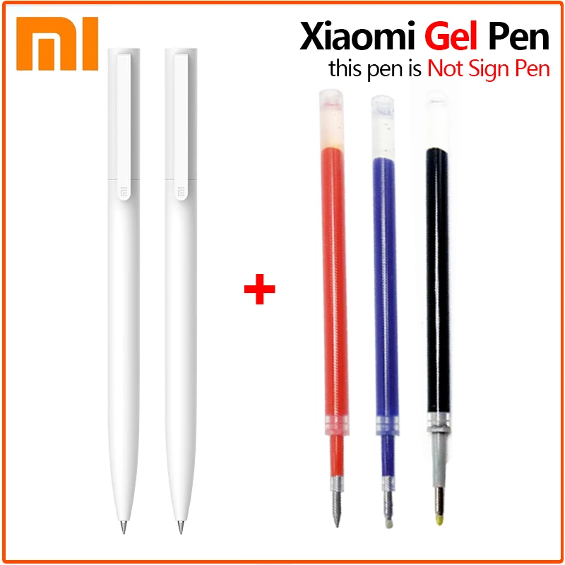 Xiaomi Mijia Gel Pen MI Pen 9.5mm Signing Pen PREMEC Smooth Switzerland Refill MiKuni Japan Ink (Black/Blue) Ballpoint Pen