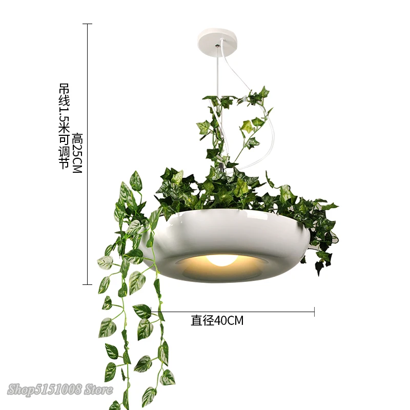 Nordic Plant Pendant Lights DIY garden Led Lamp Flower Pot Hanging Lamp Dining Room Restaurant Lighting Fixtures Home Decor