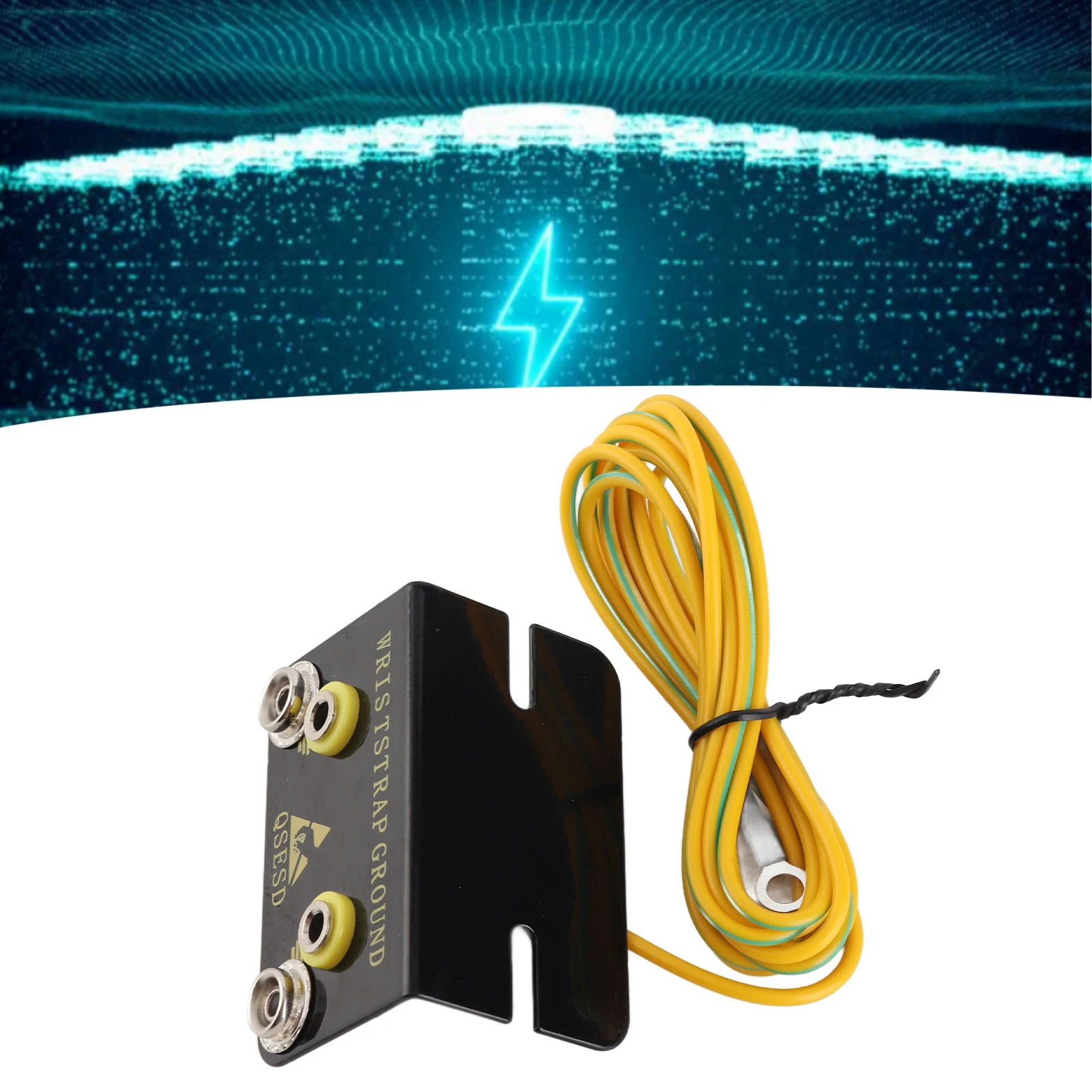 Wrist Strap Grounding Adapter 2 Hole ESD Wrist Strap Grounding Plug Professional Anti Static Easy Installation for Workstation