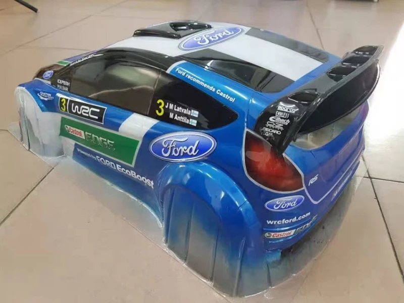 Rally wrc 1/8, 360mm Chassis, Ford gt Rally car 1/8, Clear body shell 1/8 rc car, Width 300mm body, Rc drift body shell 1/8