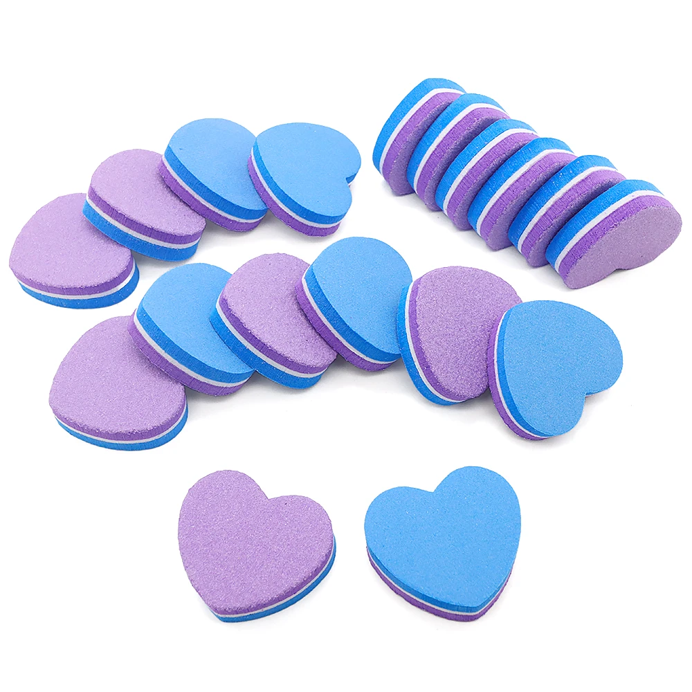 

20Pcs/Lot Mini Nail File Block 100/180 Grit Washable Nail Buffers Sponge Double Sided Nails File For Acrylic Nails Manicure Tool