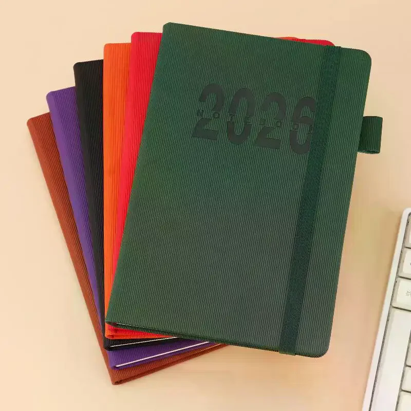 400 Pages 2026 Daily Monthly Planner With Colorful Monthly Mark Hardcover Leather Day Planner Dated