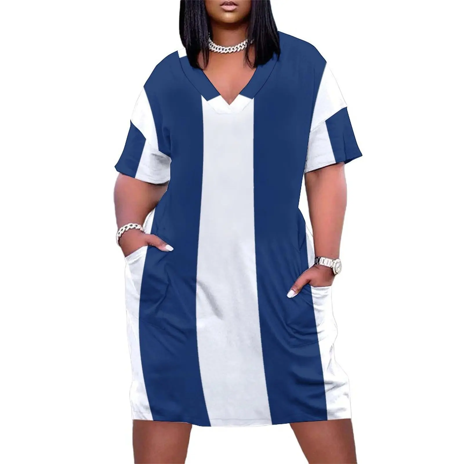 

West Brom Stripes Loose Pocket Dress luxury dress dress summer