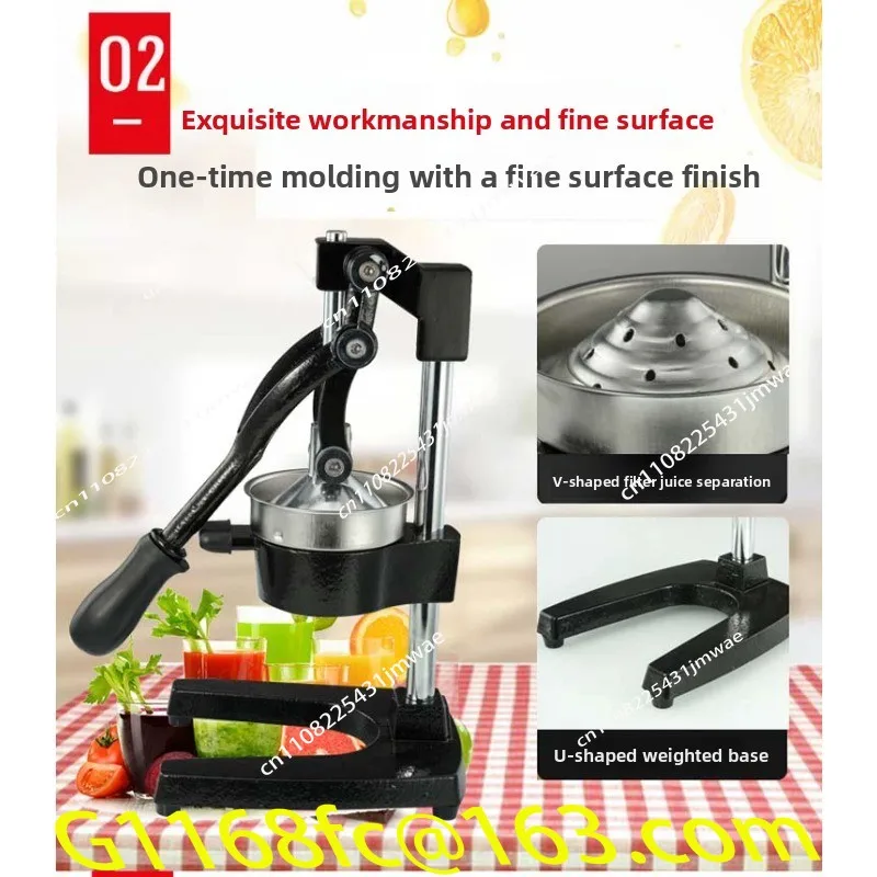 Cast Iron Stainless Steel Manual Juicer for Orange Pomegranate Lemon Fruit Press Juice Extractor Home Use