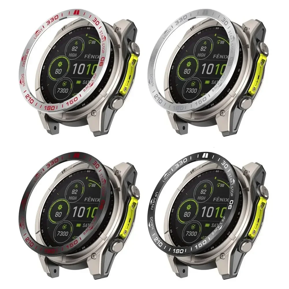 Stainless Steel Bezel Ring Styling Case Anti-Scratch Decorative Watch Bezel Ring Replacement for Garmin Quatix 8 47mm/51mm