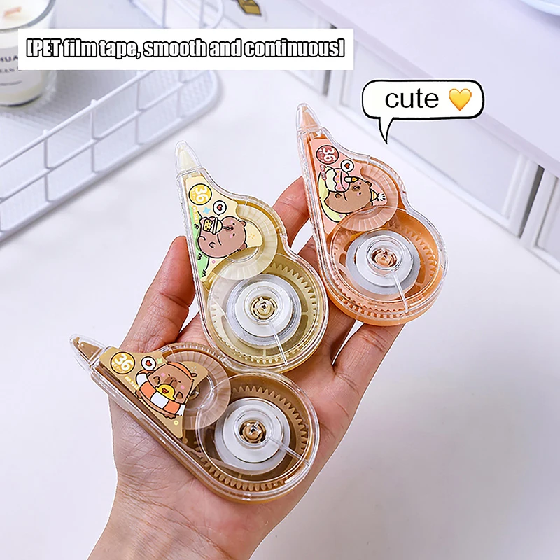 Cute Capybara Cartoon White Out Corrector Correction Tape Decoration Stickers Stationery Gift Student Stationery Office Supplies