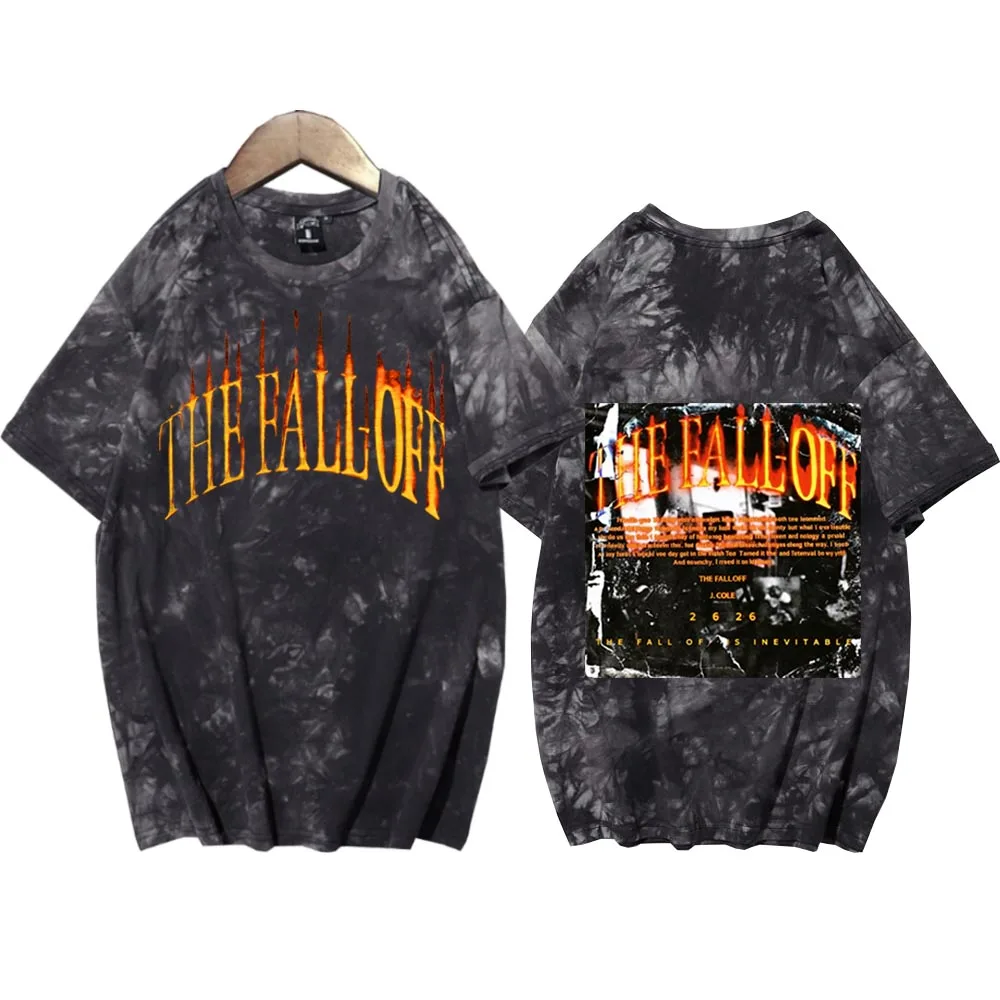 J Cole The Fall-Off Album Tie Dye T-shirt Man Woman Harajuku O-neck Casual Shirt Tops