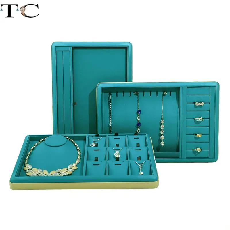 

Jewelry Display Jewelry Tray Metal Frame Microfiber Jewelry Storage Tray Necklace Ring Pendant Storage Display Tray