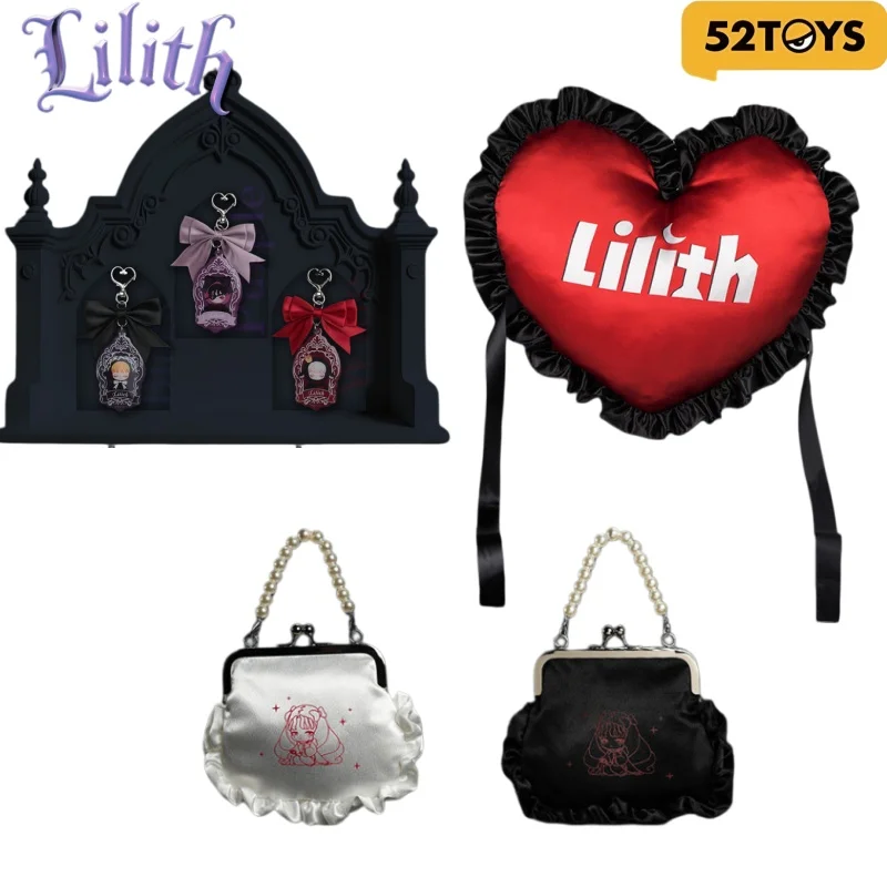 

52TOYS Lilith Forbidden Contract Merchandise Kisslock Chain Pearl Handle Crossbody Bag Heart Shaped Pillow Acrylic Plush Pendant