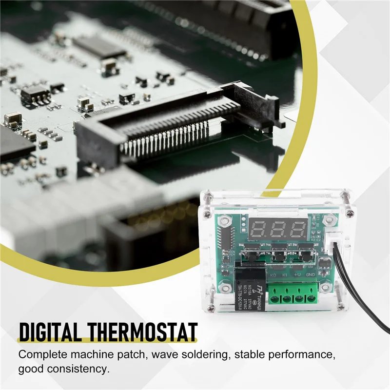 

ABGB-4X W1209 DC 12 В термостат переключатель контроля температуры термометр контроллер с цифровым светодиодным дисплеем с футляром