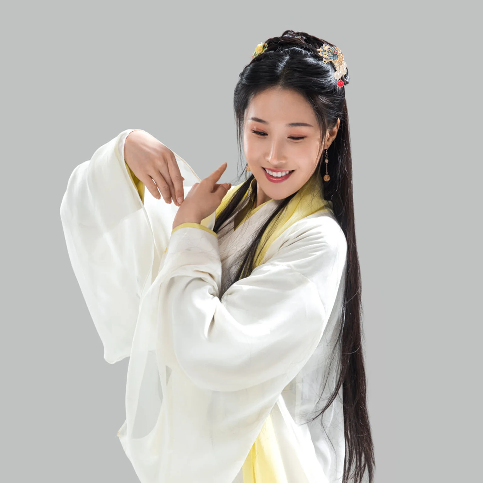 

1Pair Vintage Pearl Stick Retro Hairpin for Women Elegant Hair Styling Accessories Chinese Style Hairpin