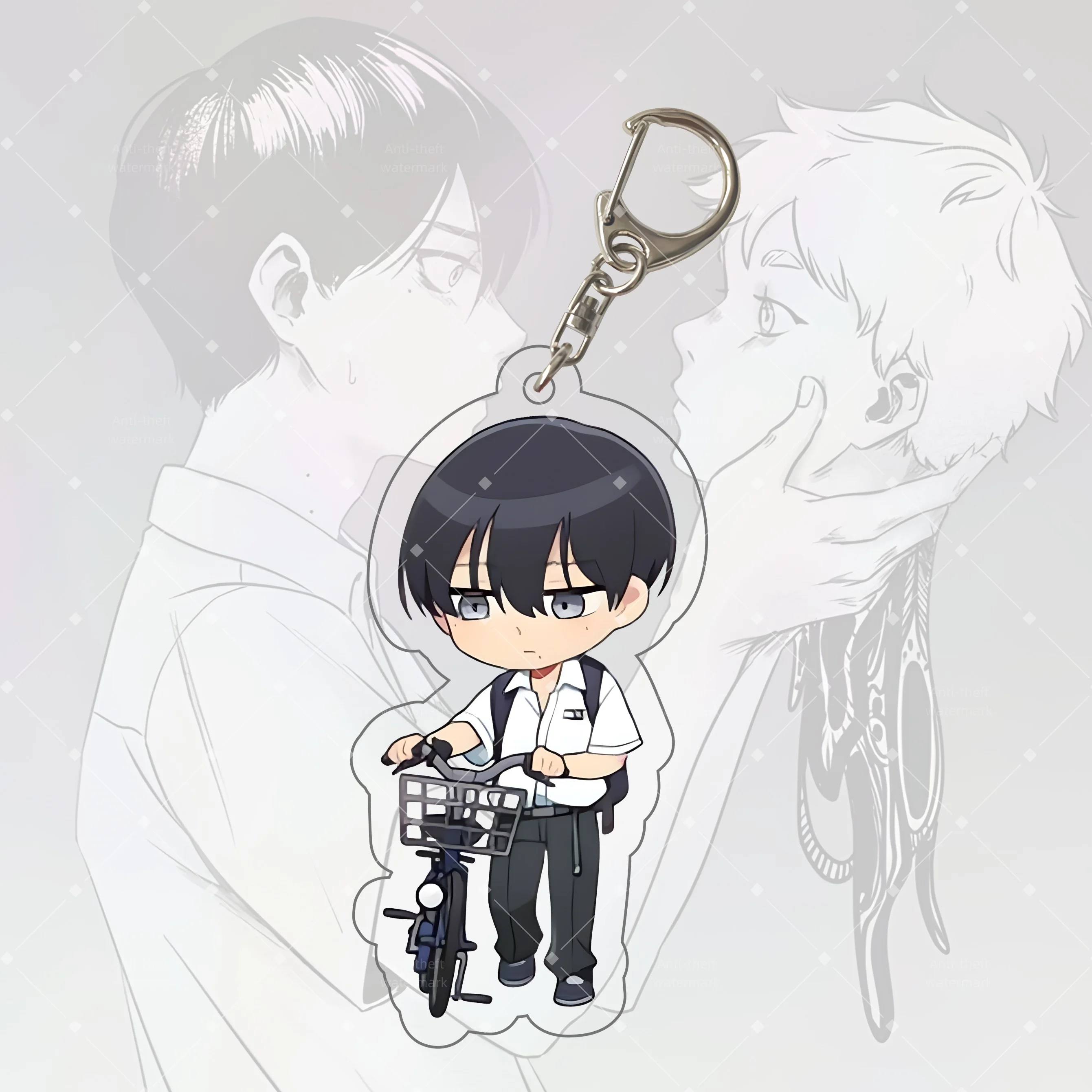 Anime Keychain Hikaru ga Shinda Natsu Hikaru Acrylic Keyring Strap Figure Hanging Accessories Backpack Decoration 6cm, Fan Gift