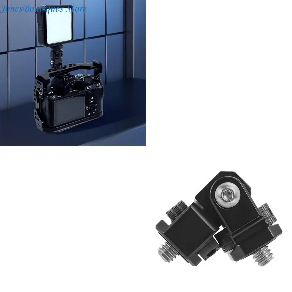 

Adjustable Field Monitors Holder Quick Release Universal Cold Shoe Mount for Video &Fill Light Double 1/4screw W8KE