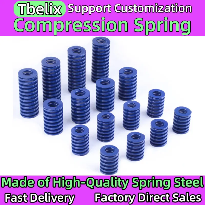 Tbelix Blue 1PCS Mold Spring Coil Compression Springs Die Springs For Car Rear Trunk Tailgate Strut Support Lift Bar OD12-30mm