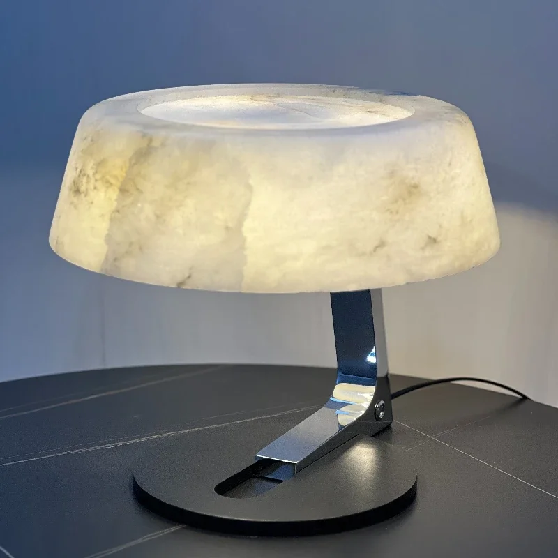 

Nordic Minimalist Spanish Marble Desk Lamp for Bedroom Office Living Room Hotel Study Workspace and Modern Home Decor Lamp