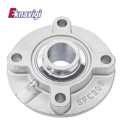 1PCS SUCFC201 SUCFC202 SUCFC203 304Stainless Steel Outer Spherical Bearing Diamond Belt Base Insert Bearing