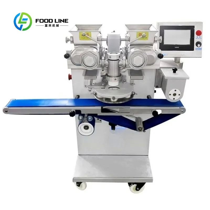 Multi-function Encrusting Forming Machine Customized for Stuffed Cookies and Sandwich Cheese Balls Bakery Production