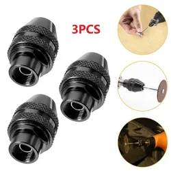 3pcs Multi-Purpose Keyless Chuck Set 0.8-3.2mm Drill Chuck for Rotary Tools Electric Grinding Chuck Tool Parts