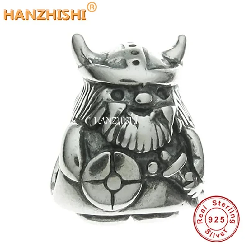 2022 Spring Fashion 925 Sterling Silver Vintage Samurai Owl Charm Bead Fit Original Brand Bracelet Necklace Jewelry Gift