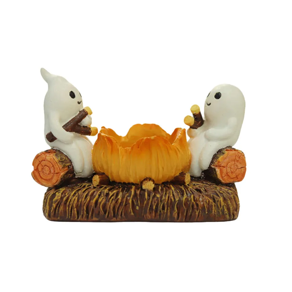 New Halloween Ghost Candle Light Ghost Campfire Flickering Candle Holder Candlestick Roasting Marshmallows Halloween Decoration