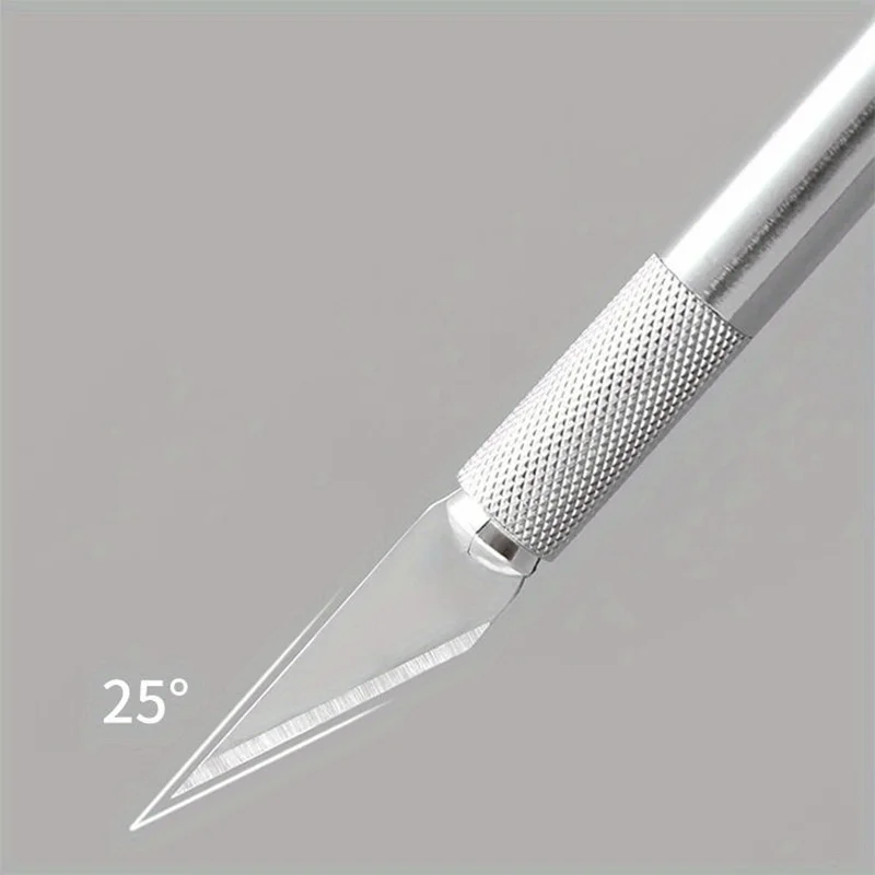 عدم الانزلاق المعادن مشرط سكين أدوات عدة الة قطع الورق النقش الحرفية السكاكين 2 + 40 قطعة شفرات الهاتف المحمول PCB DIY بها بنفسك إصلاح الأدوات اليدوية #4