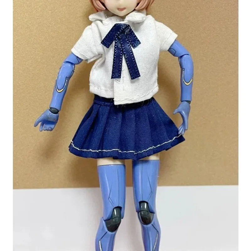 In Stock 1/12 Scale Female Soldiers Uniform Shirt JK Pleated Skirt Set Clothes Model for 6in Action Figures Body Dolls Body