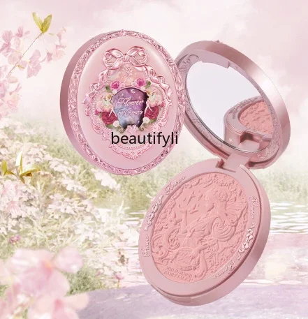 Flower Knowledge Midsummer Night Cashmere Embossed Blush Ambient Color Matte Powder