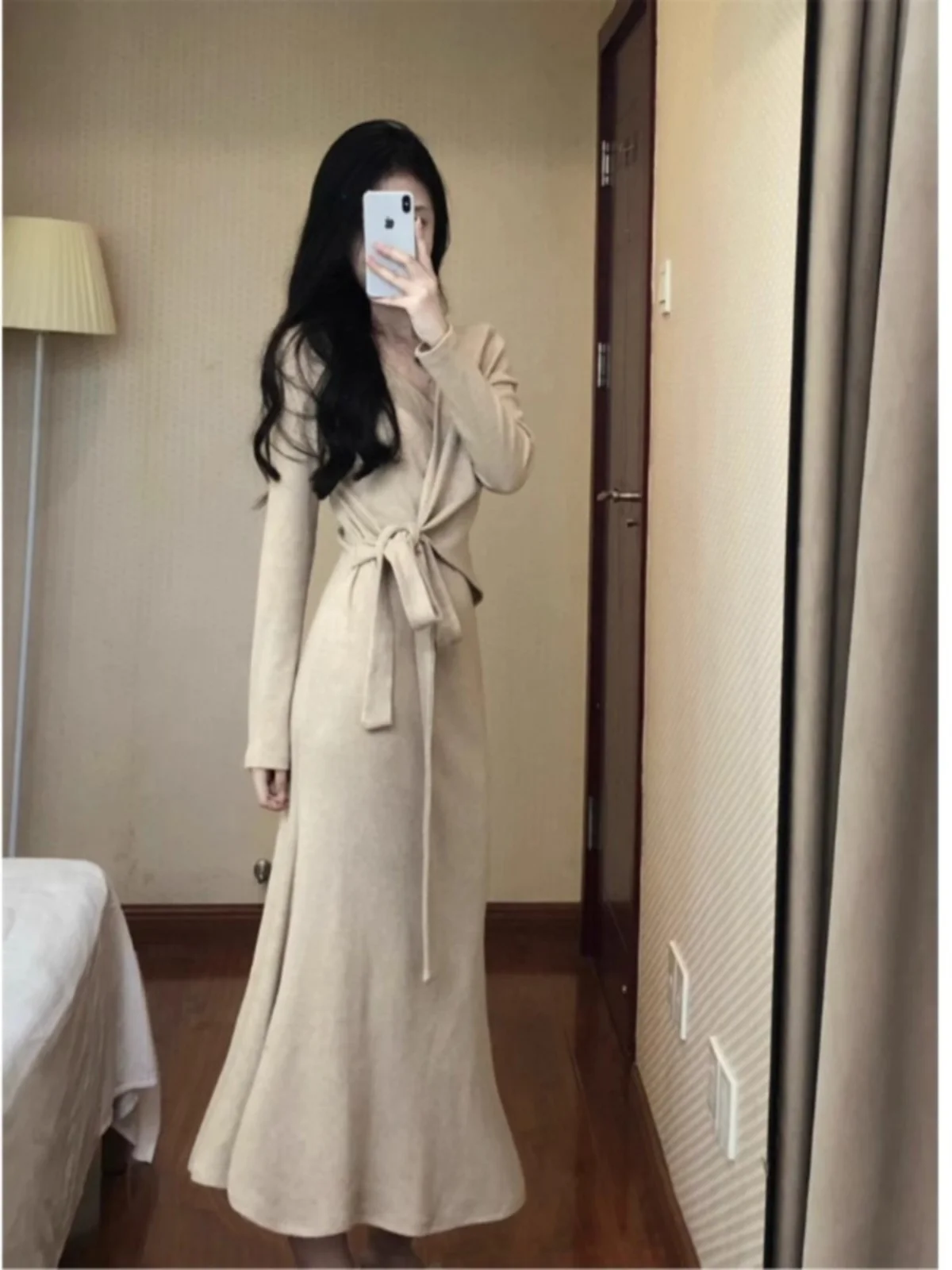 Impressionante feminino envoltório dr emagrecimento com cinto linha a saia camada base desgaste interno outono temporada longo sve v-ne ins sle