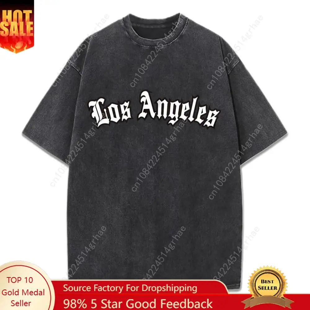 

Alphabet print casual fashion loose T-shirt made of pure cotton high-quality short-sleeve style