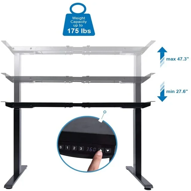 Cheap price Single Motor laptop Adjust Height Gaming Home Desk Electric Extendable Legs office executive adjustable laptop table