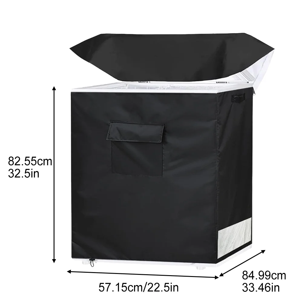 

56*36*29.5 Inches 210D Dust Protection Dual Buckle Straps Elastic Hem Cord Front Storage Pocket Large Air Vents