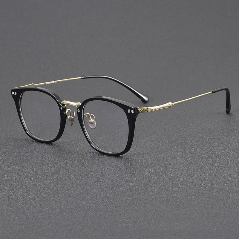 Top Quality Acetate Titanium Myopia Optical Glasses Frame Men Women Luxury Brand Vintage Square Eyeglasses Eyewear Spectacle